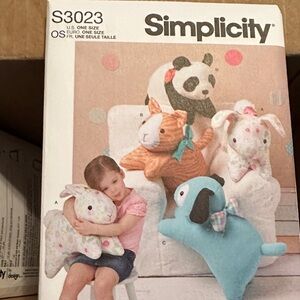 Simplicity Plush Toy Pattern - Multicolor Designs New Factory Folded Uncut